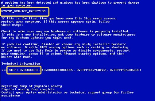 STOP-ошибка 0x0000003b в Windows 7/10 — решение