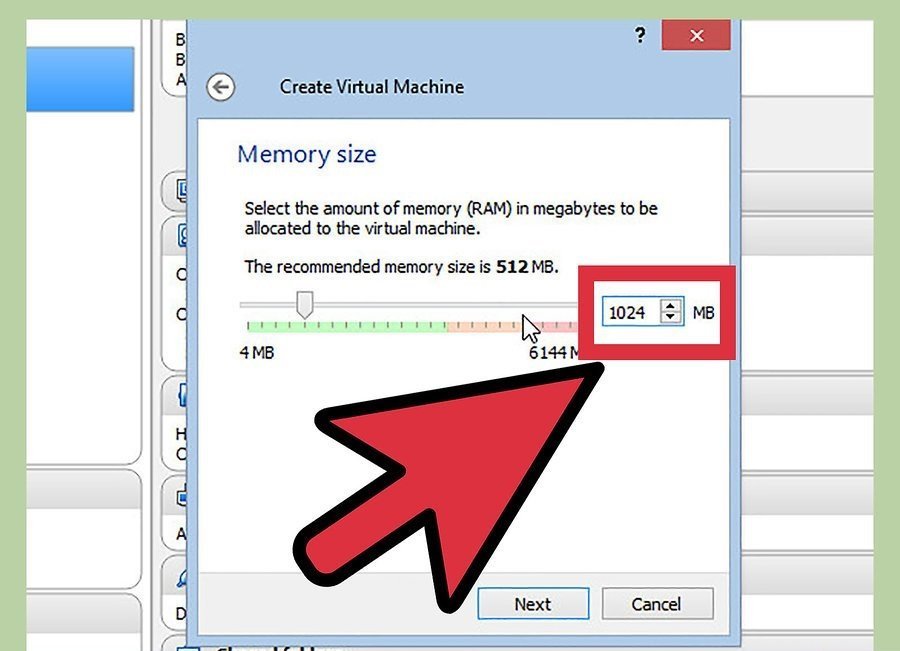 Выделение памяти на виртуальную машину
