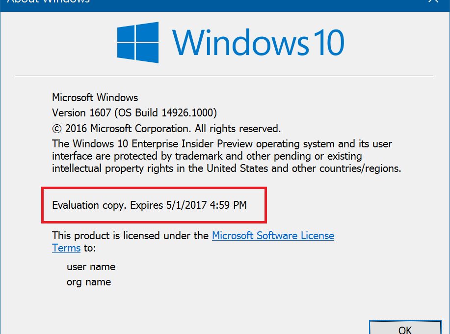 Прекращение активации Windows 10