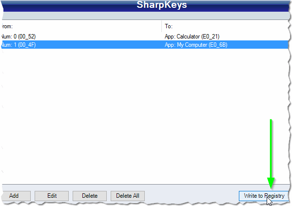 Сохранение данных в SharpKeys