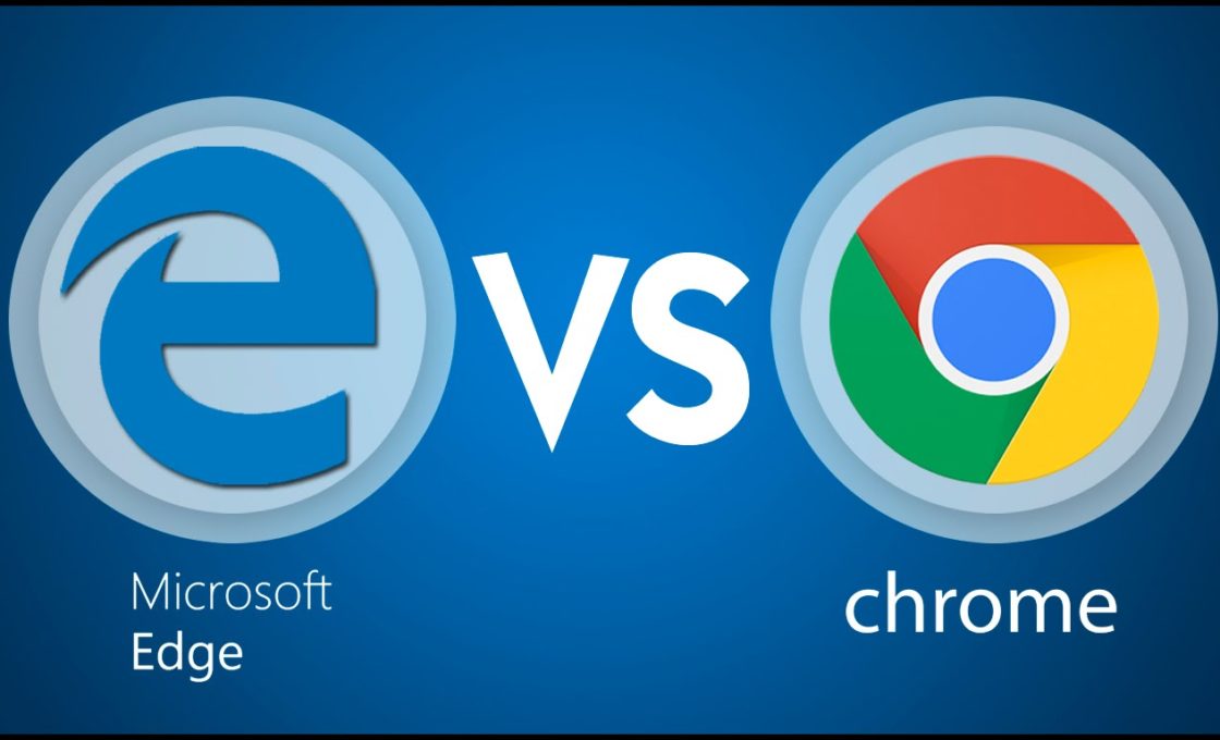 Логотипы Microsoft Edge и Google Chrome