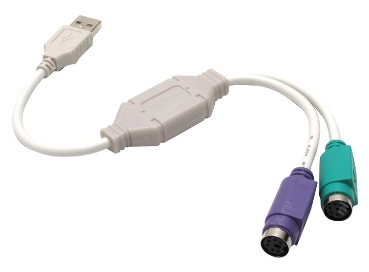 Переходник USB-PS/2 универсальный для мыши и клавиатуры