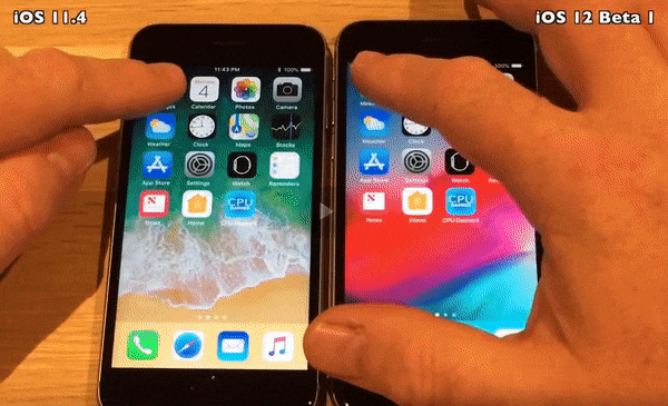 Сравнение iOS 11 и 12