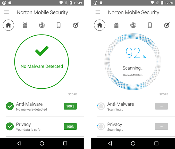 Скриншот Norton Security and Antivirus