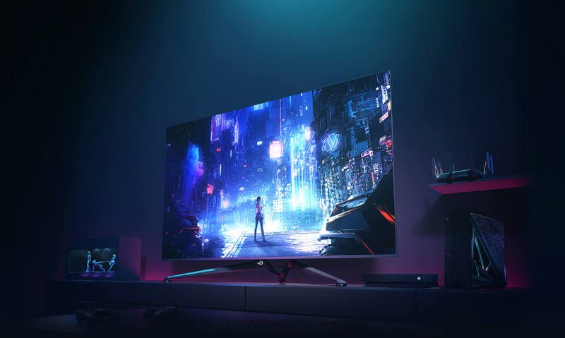 Компания ASUS анонсировала поступление в продажу широкоформатного геймерского монитора ROG Swift PG65UQ